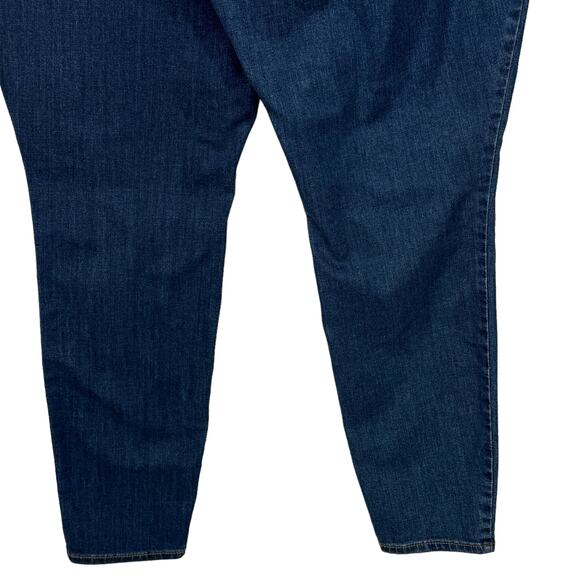 Old Navy Rockstar Super Skinny SZ 22 Plus Jeans Stretch Whiskered Dark Wash Blue - Picture 6 of 8